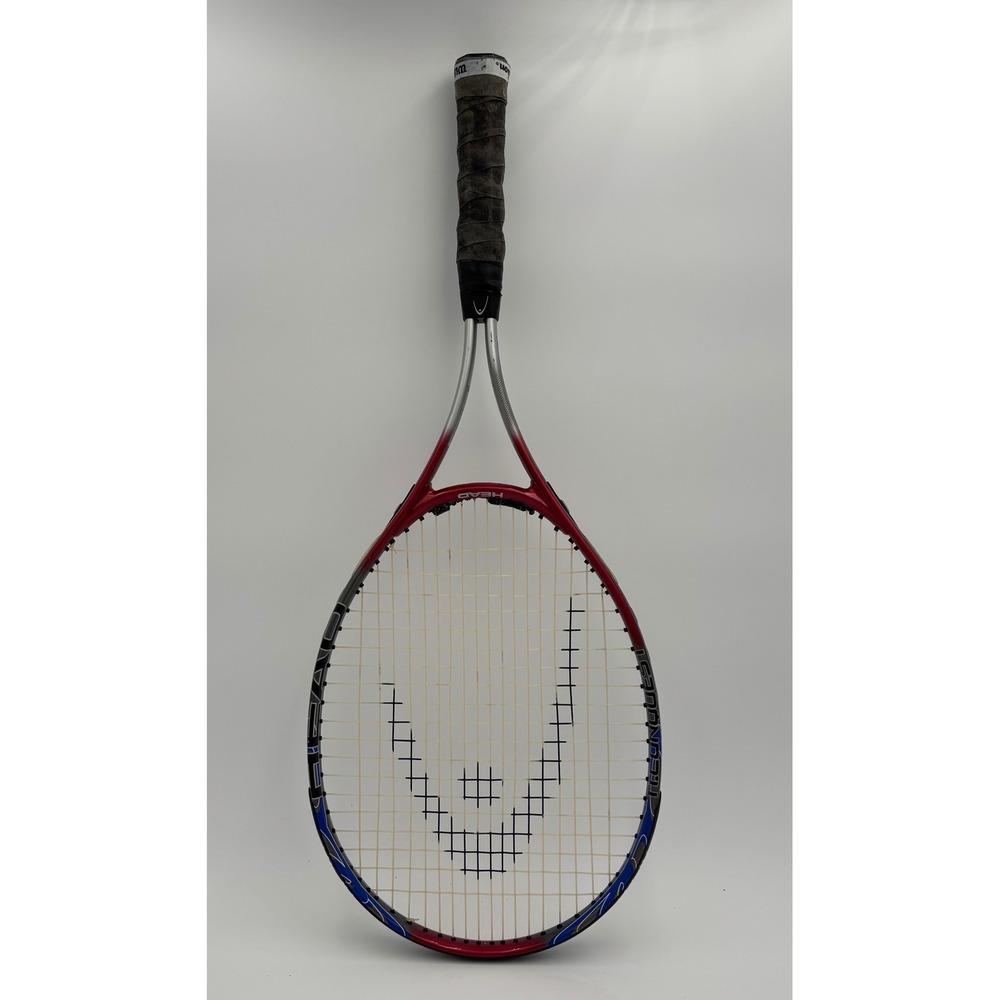 Head Ti.Conquest Tennis Racquet Unisex 4 1/4 Red Blue Excellent‎ Titanium Nano